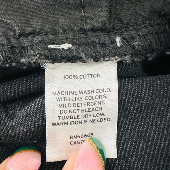 NEW BP Black Destroyed Wide Leg Low Rise Denim Jean 100% Cotton Size 29, Size 30 - Picture 14 of 14